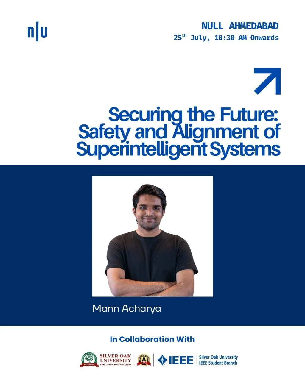 Event poster for Securing the Future: Safety and Alignment of Superintelligent Systems